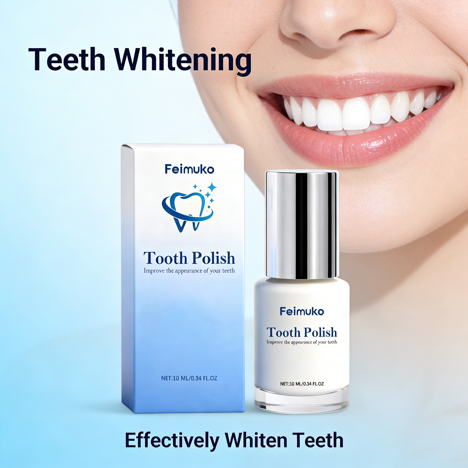 Teeth Paint Whitening - สีทาฟอกฟันขาว 10 มล. - ขจัดคราบและเม็ดสี ฟื้นฟูเคลือบฟัน