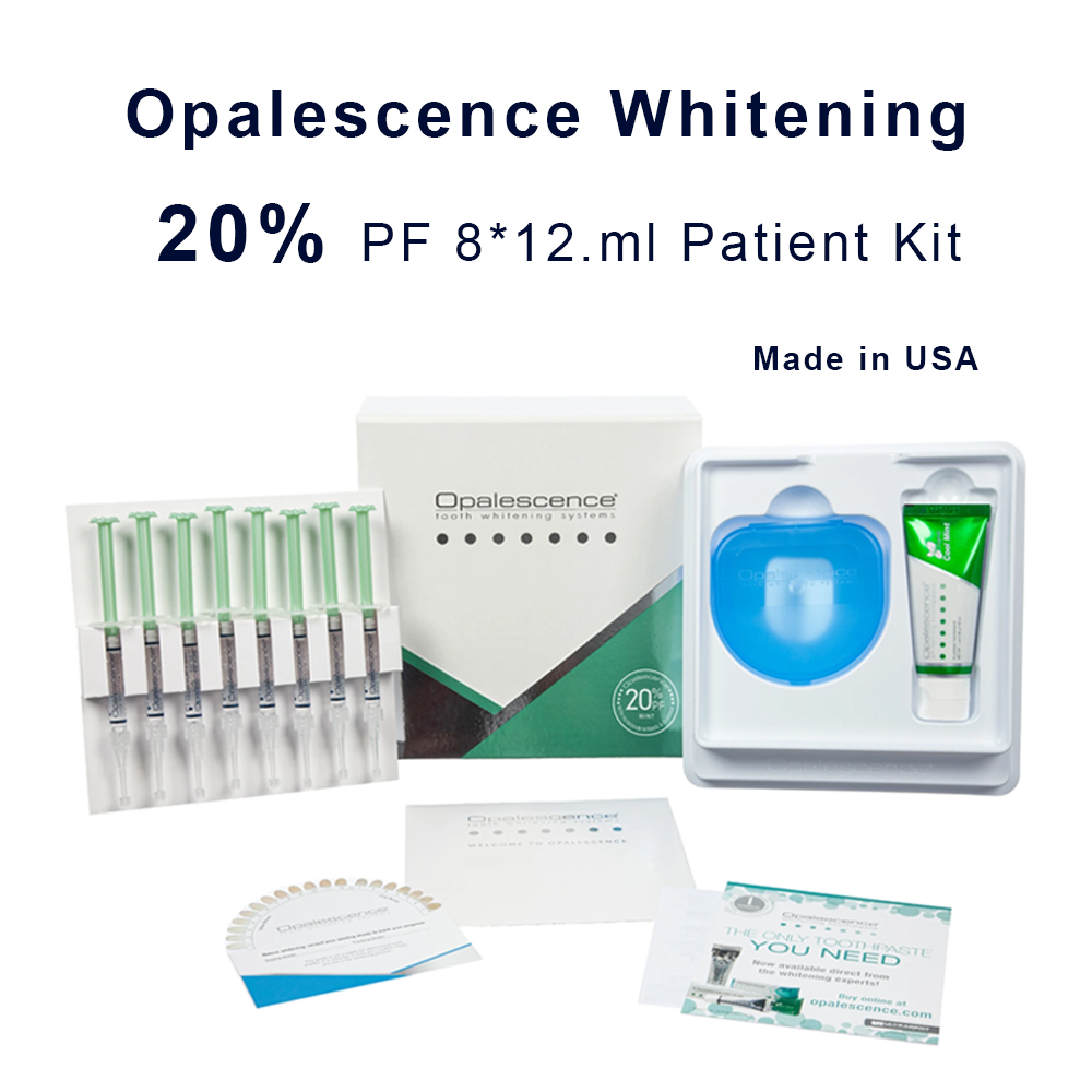 Teeth Whitening With Peroxide - 20% pF 20 16ชุดเจล8x1.2มล. ชุดคนไข้อัลตร้าเดนต์ฟอกสีมืออาชีพที่บ้านวัสดุทันตกรรม16%