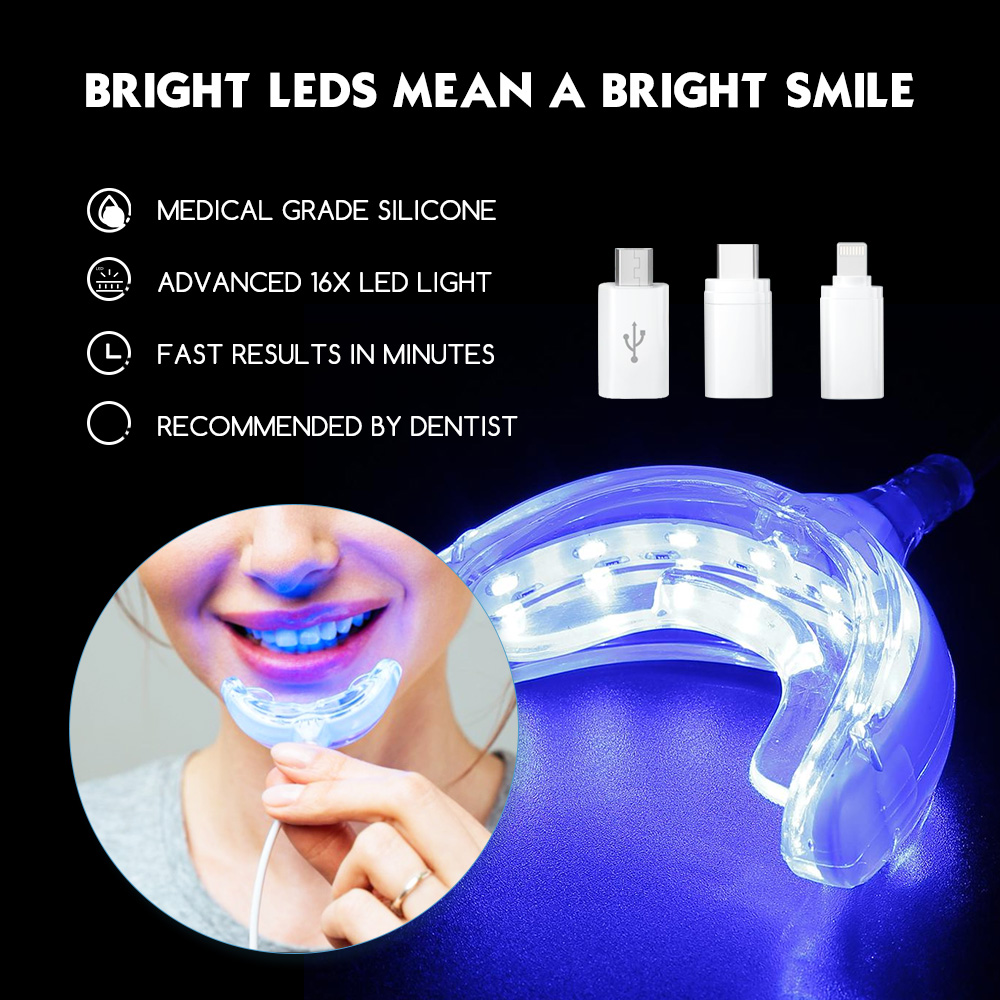 Teeth Whitening Gel Pen - Luxsmile สมาร์ท LED ฟันไวท์เทนนิ่งแบบพกพา USB ชาร์จ