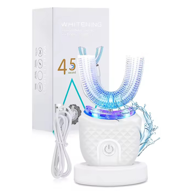 Teeth Whitening Toothbrush - ผู้ผลิตแปรงสีฟันไฟฟ้าอัตโนมัติรูปตัวยู360องศาแปรงสีฟันไฟฟ้าสำหรับดูแลฟัน