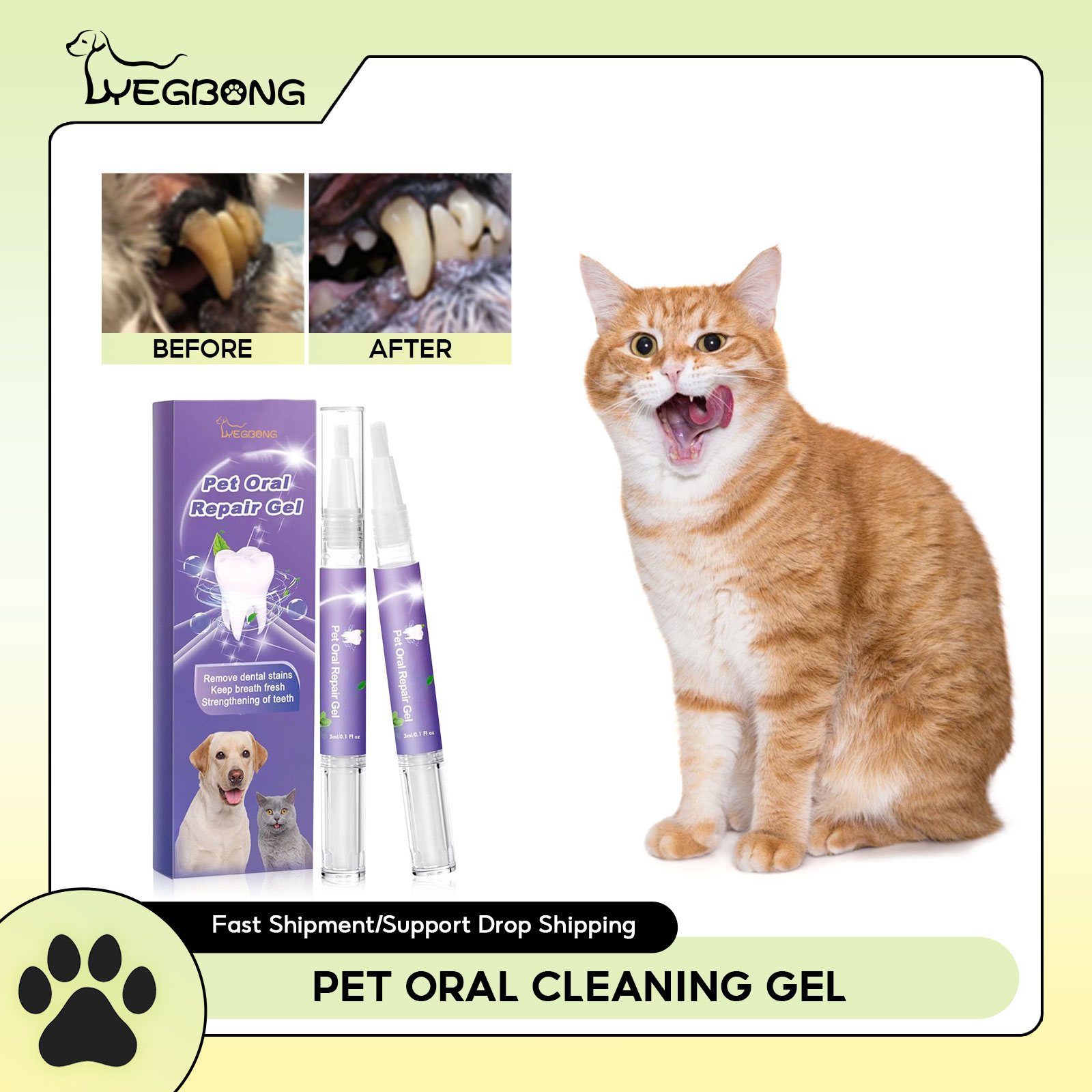 Teeth Whitening With Peroxide - สัตว์เลี้ยง Oral Repair GEL Puppy Tartar