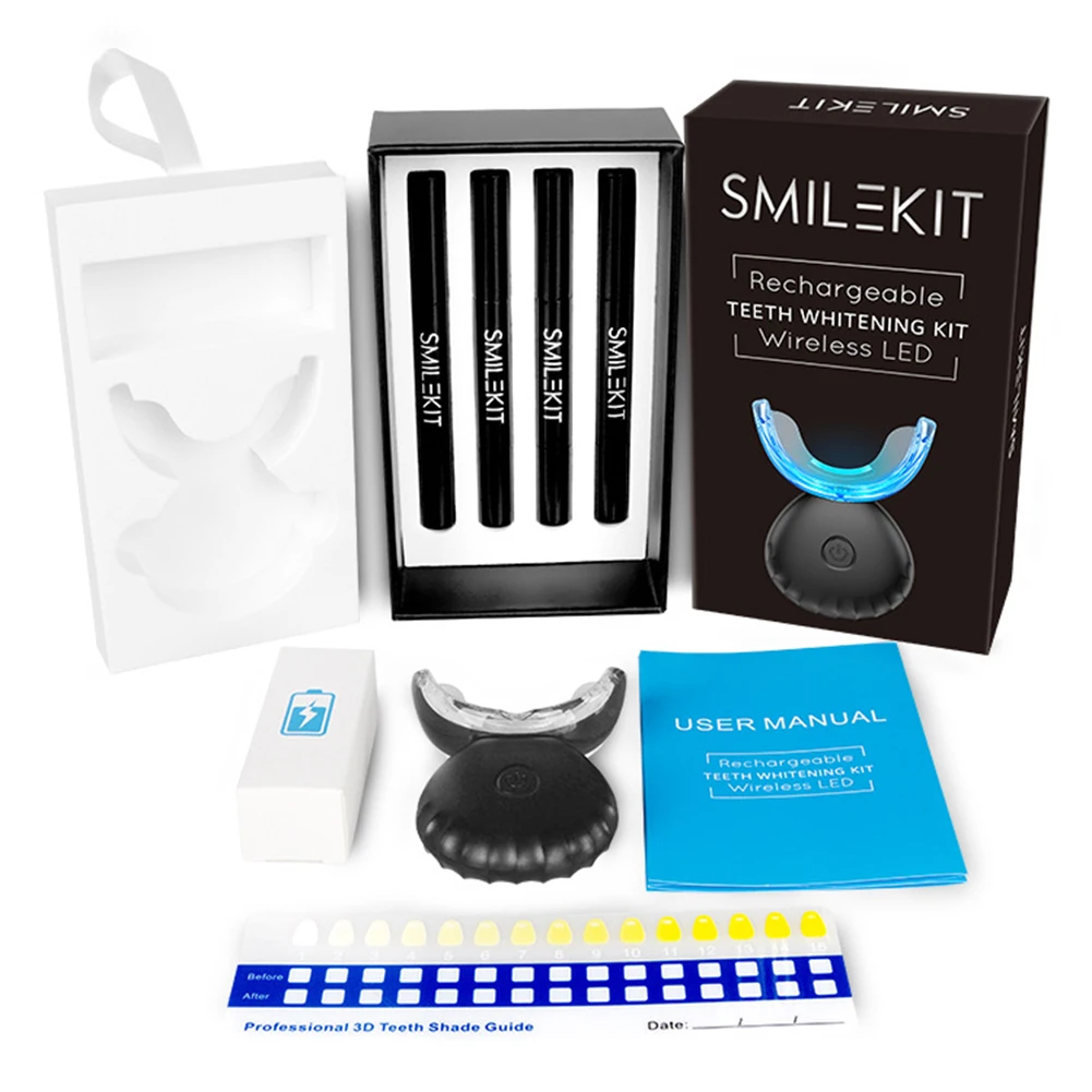 Teeth Whitening Gel Pen - ทันตกรรมชุดฟอกสีฟัน Mini 16 LED Cold Light