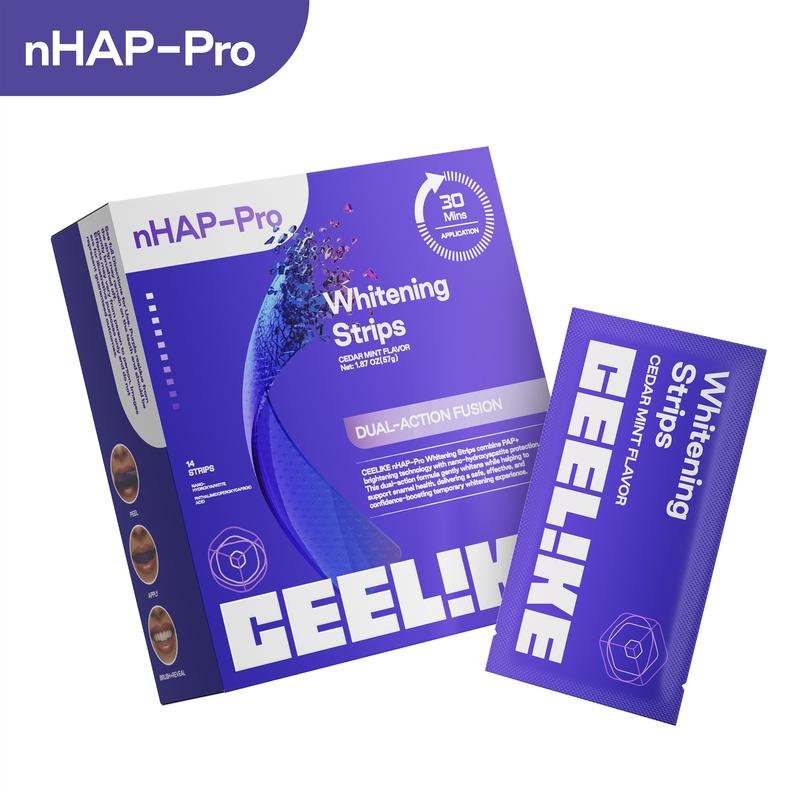 Teeth Whitening Effective - แผ่นฟอกสีฟันสีม่วง 14 ชิ้น ปลอดภัยต่อเคลือบฟัน ให้ฟันขาวขึ้น 2-7