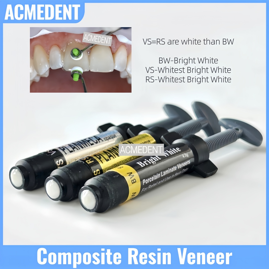 Teeth Whitening Vs Veneers - 4.5g ทันตกรรมเรซินคอมโพสิตวีเนียร์ Light Cure Bright สีขาว