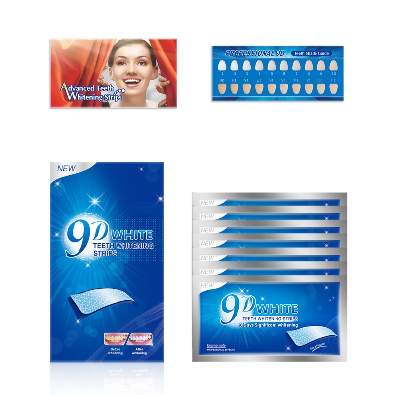 Teeth Whitening Effective - สติ๊กเกอร์ฟอกสีฟัน 7 คู่ ช่วยขจัดคราบพลัค คราบกาแฟ คราบบุหรี่