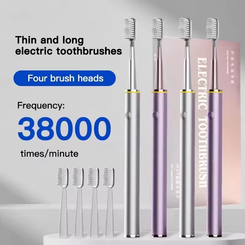 Teeth Whitening Toothbrush - โซนิคไฟฟ้าแปรงสีฟันจิตแปรงบาง Body TIMER แปรงสีฟันแบบชาร์จไฟได้สําหรับผู้หญิง PURE WISDOM