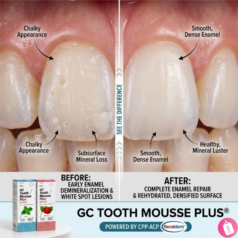 ยาสีฟันมูส 50 กรัม รสผลไม้ GC  - Teeth Whitening Treatment บทวิจารณ์และราคา