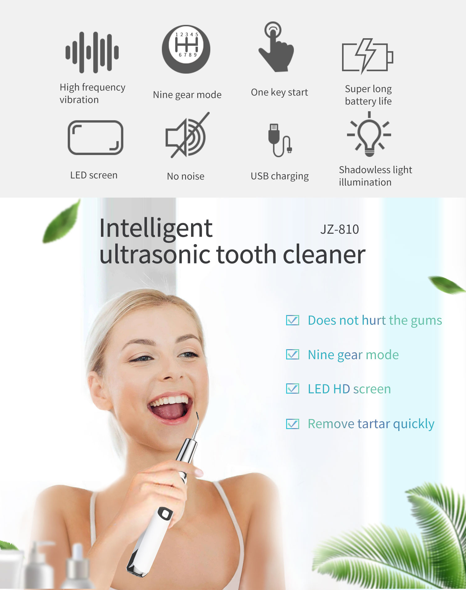 ไฟฟ้าโซนิคทันตกรรมแคลคูลัส Sca - Teeth Whitening And Stain Removal บทวิจารณ์และราคา