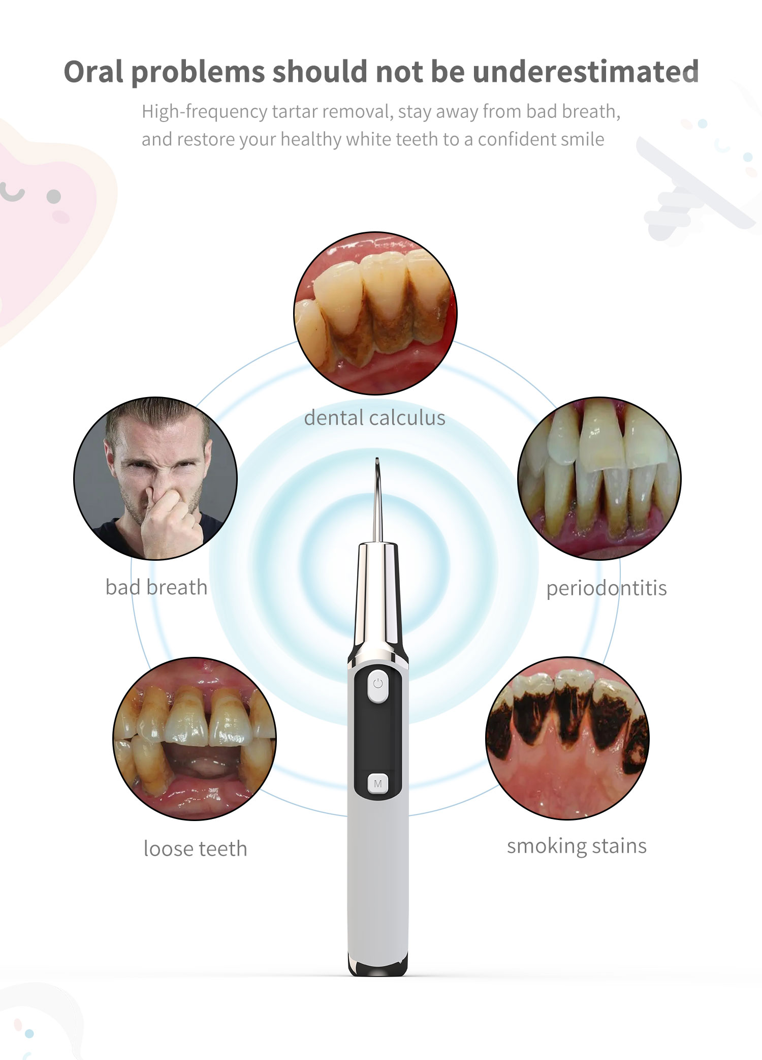 ไฟฟ้าโซนิคทันตกรรมแคลคูลัส Sca - Teeth Whitening And Stain Removal บทวิจารณ์และราคา