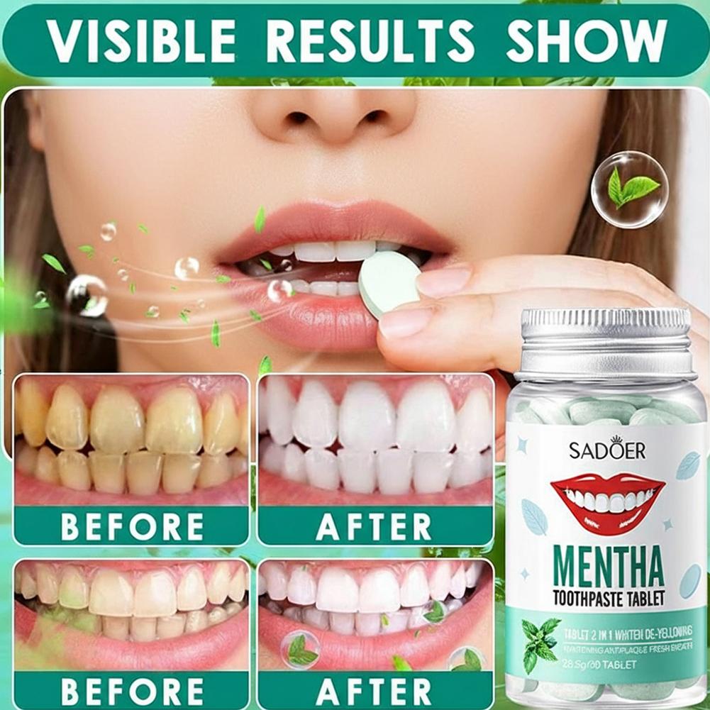30 ชิ้น ยาสีฟันแบบเม็ด ฟอกสีฟั - Teeth Whitening Treatment บทวิจารณ์และราคา