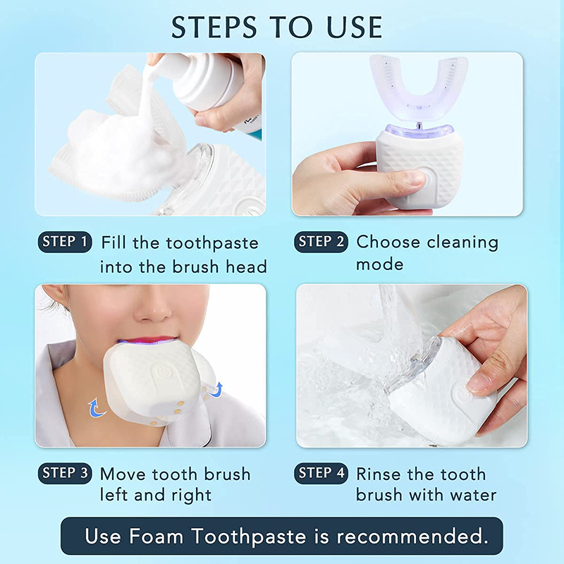 ไฟฟอกสีฟันรูปตัวยูแบบชาร์จได้  - Teeth Whitening Kit บทวิจารณ์และราคา