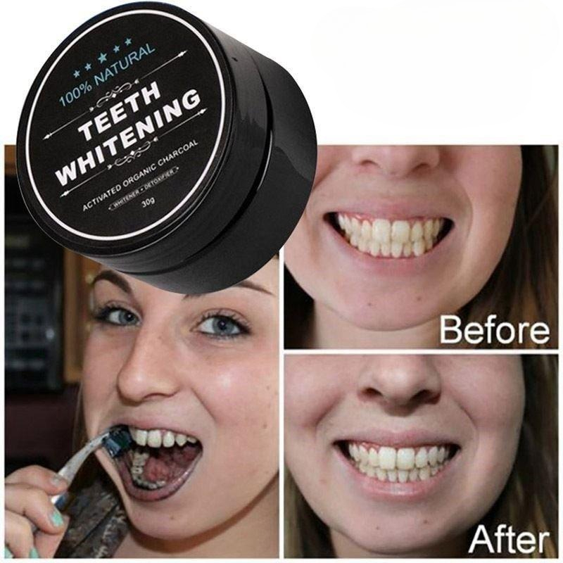 ผงฟอกสีฟันถ่านกัมมันต์ 1 กล่อง - Teeth Paint Whitening บทวิจารณ์และราคา