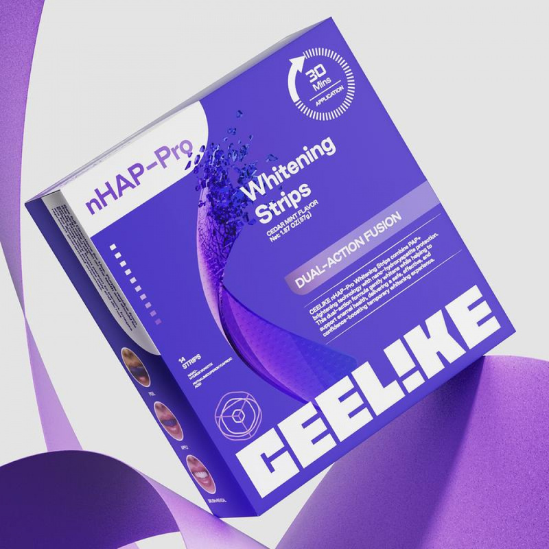 CEELIKE แผ่นฟอกสีฟันสีม่วง 7/2 - Teeth Whitening With Peroxide บทวิจารณ์และราคา