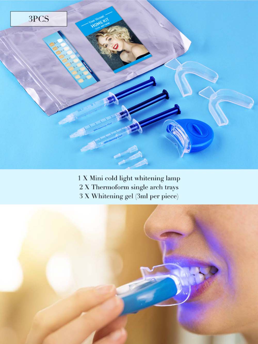 ชุดเจลฟอกสีฟอกสีฟันเปอร์ออกไซด - Teeth Whitening With Peroxide บทวิจารณ์และราคา