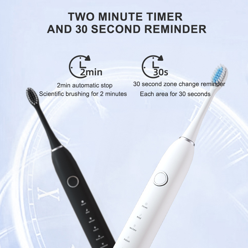 6 โหมดไฟฟ้าโซนิคแปรงสีฟัน USB  - Teeth Whitening Toothbrush บทวิจารณ์และราคา