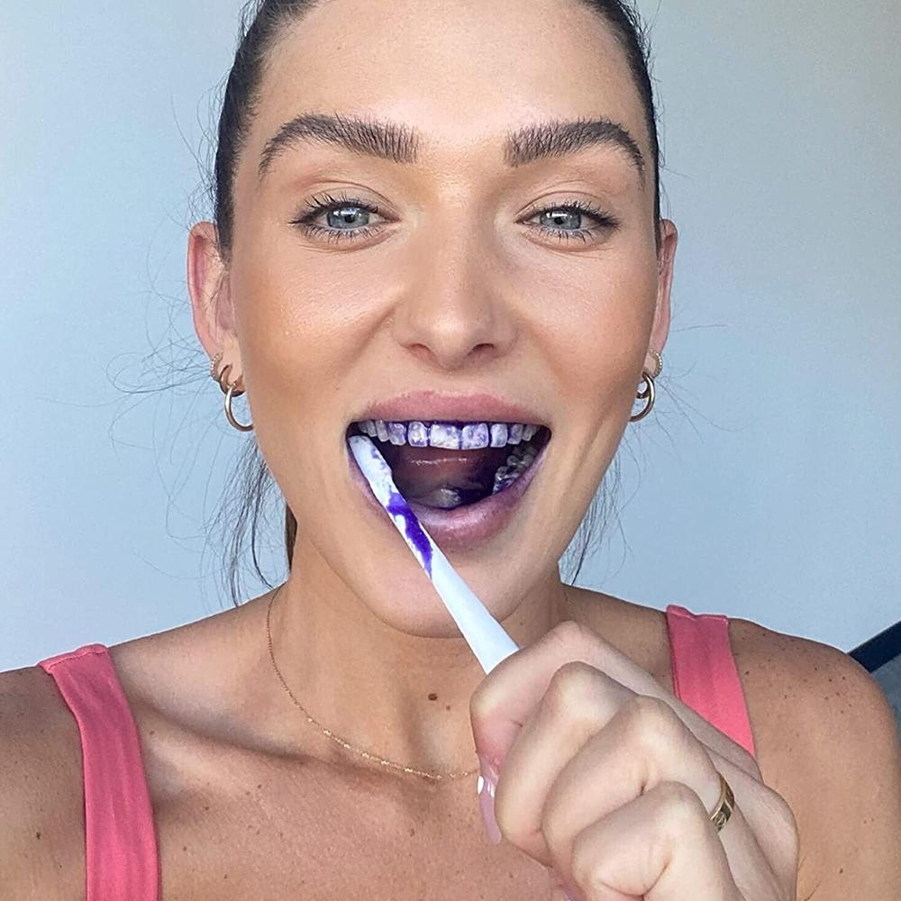 ยาสีฟันฮิสมายล์สีม่วง ฟันขาวสะ - Teeth Paint Whitening บทวิจารณ์และราคา