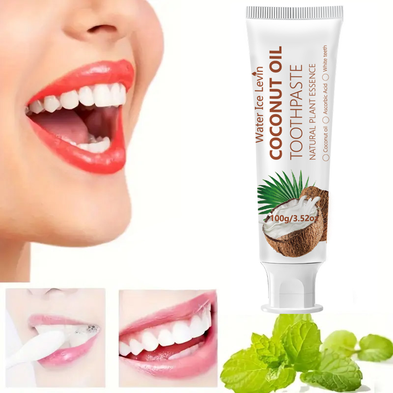 ยาสีฟันน้ำมันมะพร้าว 100 กรัม  - Teeth Whitening And Stain Removal บทวิจารณ์และราคา