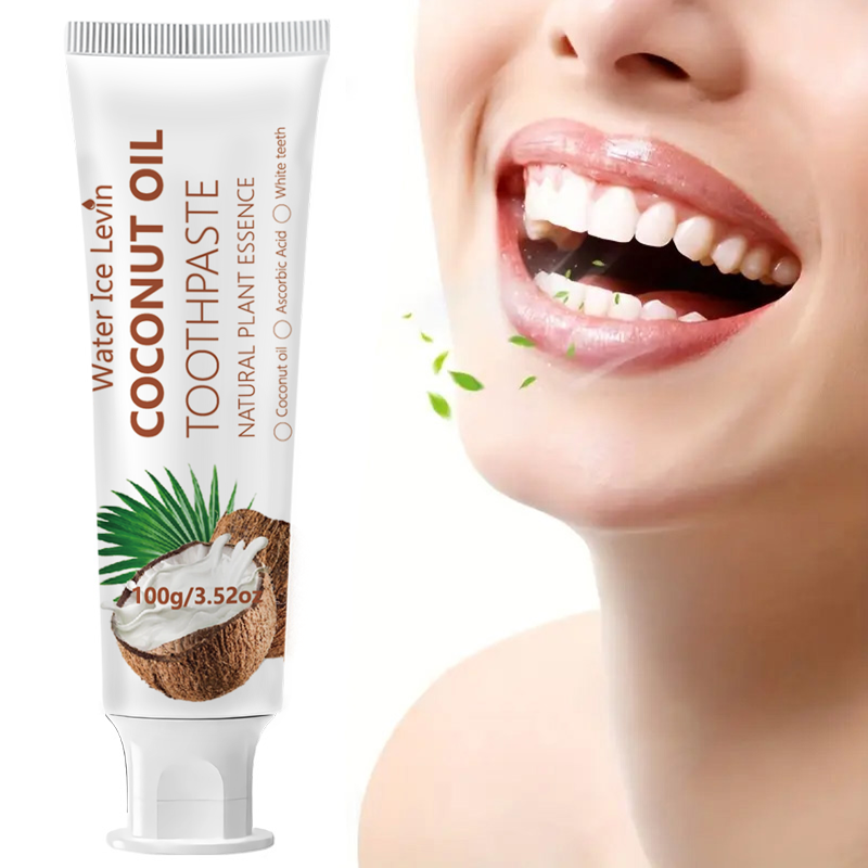 ยาสีฟันน้ำมันมะพร้าว 100 กรัม  - Teeth Whitening And Stain Removal บทวิจารณ์และราคา