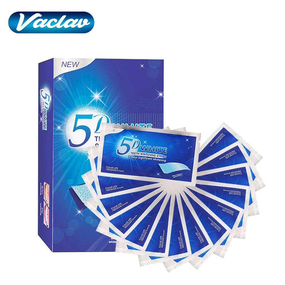 แผ่นฟอกสีฟันขาว 5D ไวท์เทนนิ่ง - Teeth Whitening Effective บทวิจารณ์และราคา