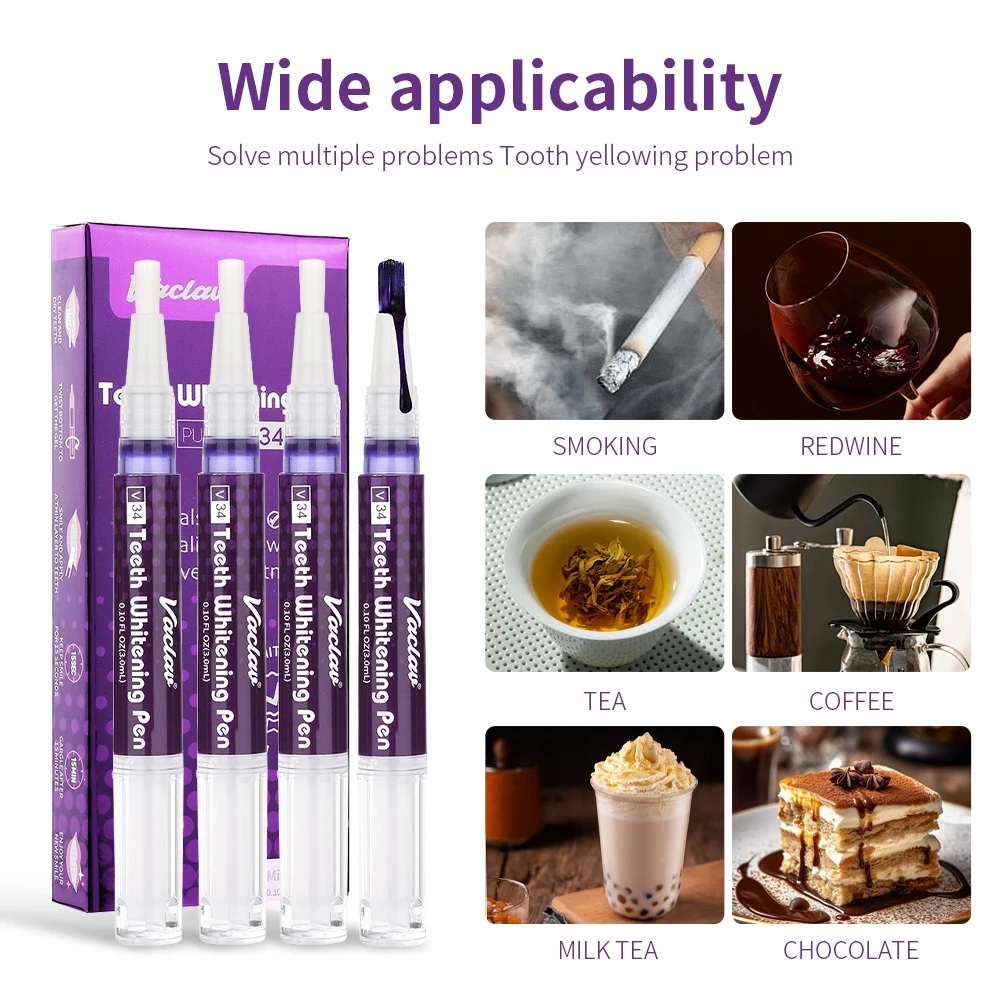 ปากกาเจลฟอกสีฟันสีม่วง วาคลาฟ  - Teeth Whitening Kit บทวิจารณ์และราคา